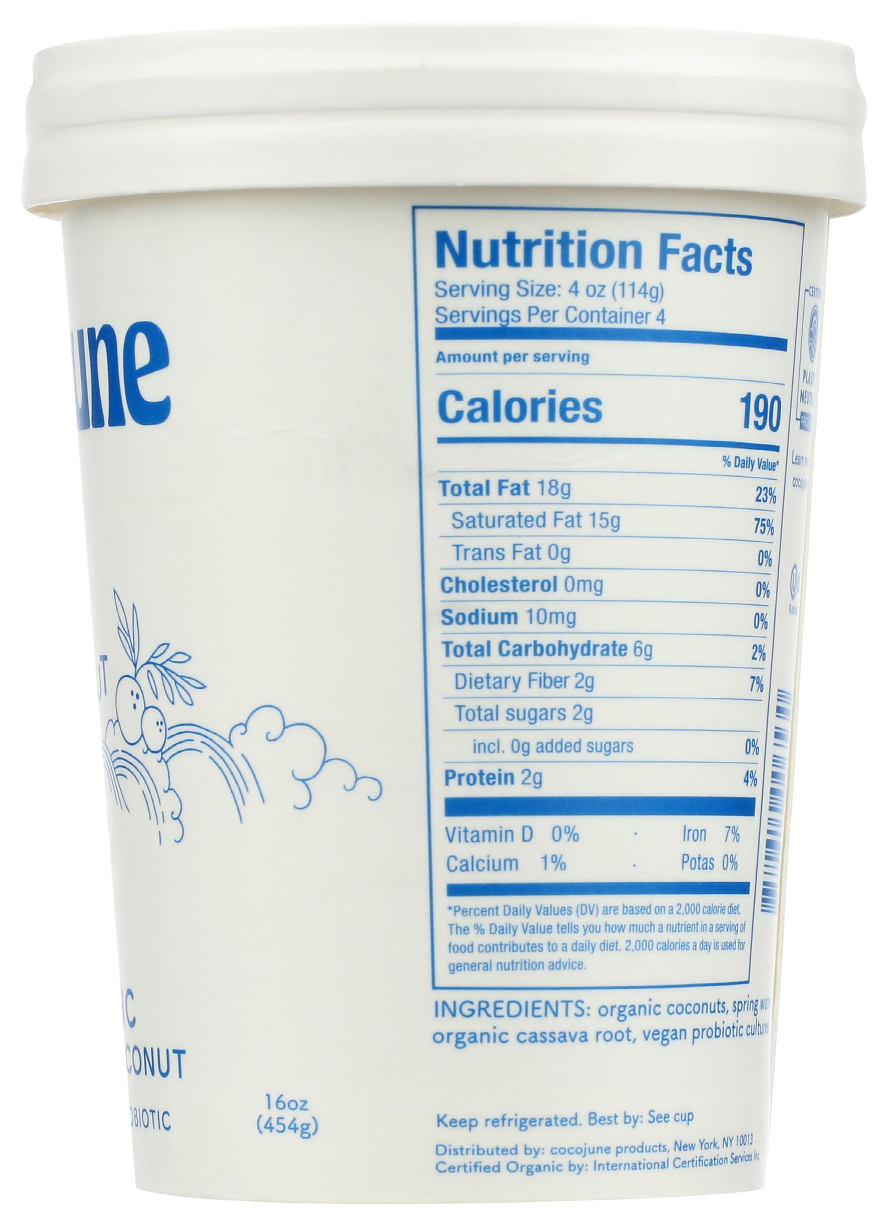 Organic Pure Coconut White by Cocojune - 1 Lb (16oz) | Natural, Vegan, Gluten-Free | Perfect for Baking, Smoothies & Healthy Snacks