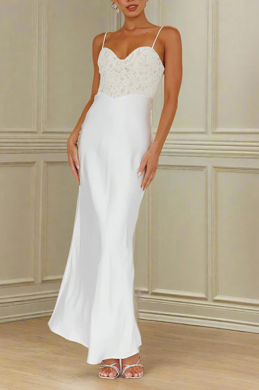 Penelope Maxi Dress in Ivory - Elegant Long Flowy Dress for Women, Perfect for Weddings, Parties & Summer Outfits