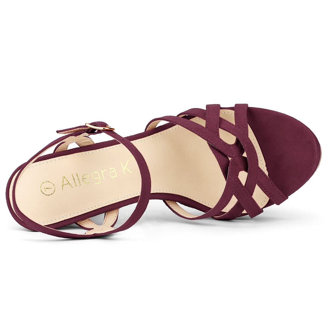 Allegra K Women's Strappy Platform Heels - Sexy Stiletto Heel Sandals for Women, Comfortable High Heel Dress Shoes for Party, Wedding & Evening Events
