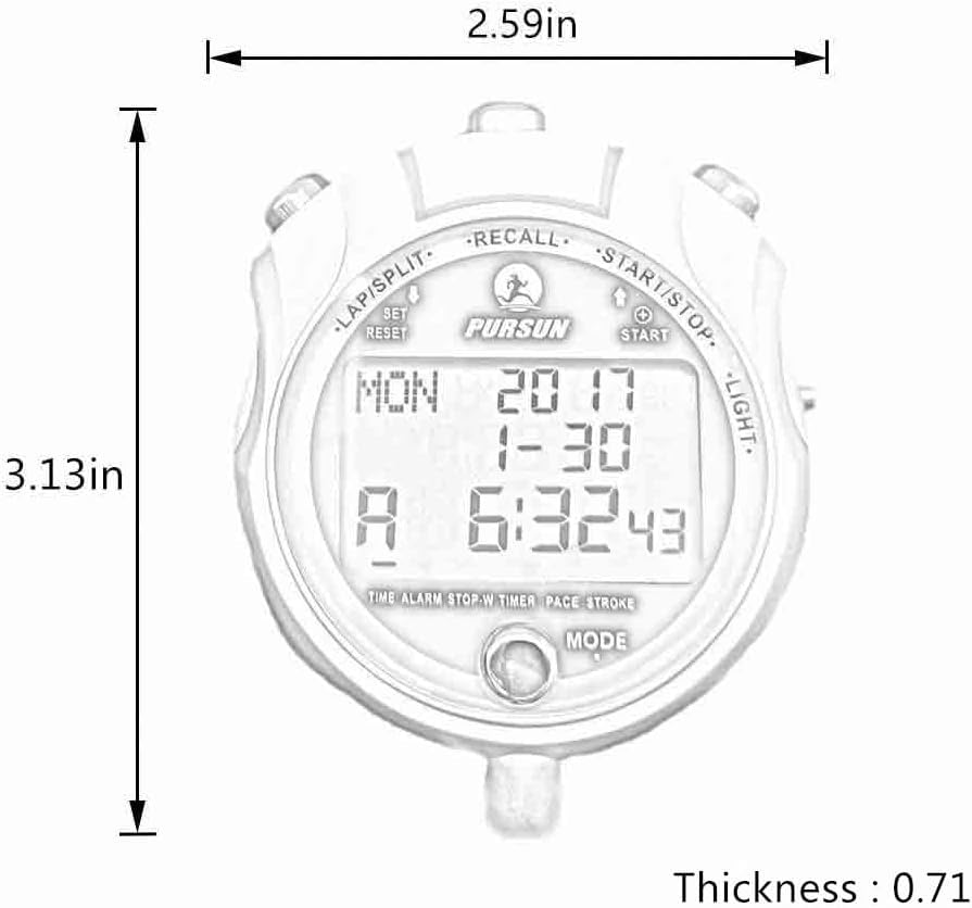Digital Stopwatch Timer - Sports Stopwatch with Large Display for Running, Swimming, Fitness Training & Competition - Perfect for Coaches, Athletes & Gym Workouts