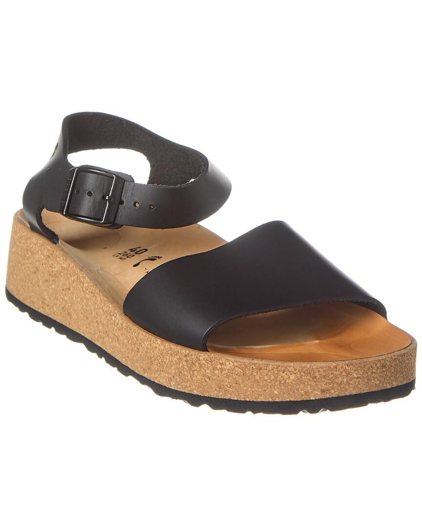 Birkenstock Women's Ankle Strap Sandals - Sierra Black Oil Leather | Comfortable Arch Support for Walking, Travel & Casual Wear