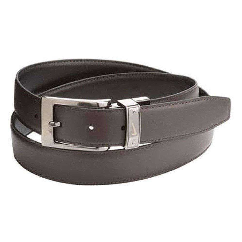 Nike Swoosh Laser Loop Reversible Golf Belt for Men - Black/Brown - Size 38 - Adjustable & Durable - Perfect for Golf, Casual Wear & Office Outfits
