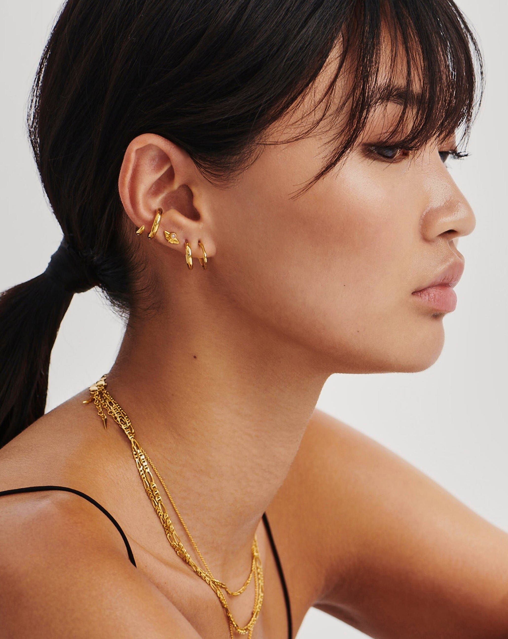 Mini Molten Hoop Earrings - 18k Gold Vermeil Dainty Huggie Earrings for Women | Perfect for Everyday Wear, Date Night & Gifts