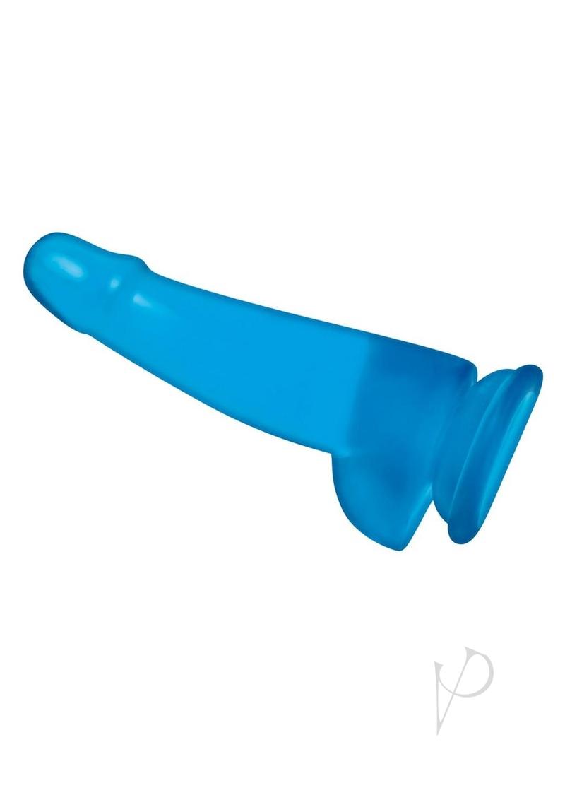 Blue Line Suction Cup Dildo with Balls - 5.75 Inch Realistic Dildo for Shower & Bathroom Play - Adult Sex Toy for Couples & Solo Pleasure