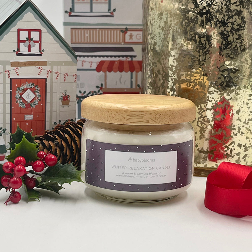 Winter Relaxation Scented Candle - Aromatherapy for Stress Relief & Cozy Home Ambience | Perfect for Meditation, Bath Time & Holiday Decor