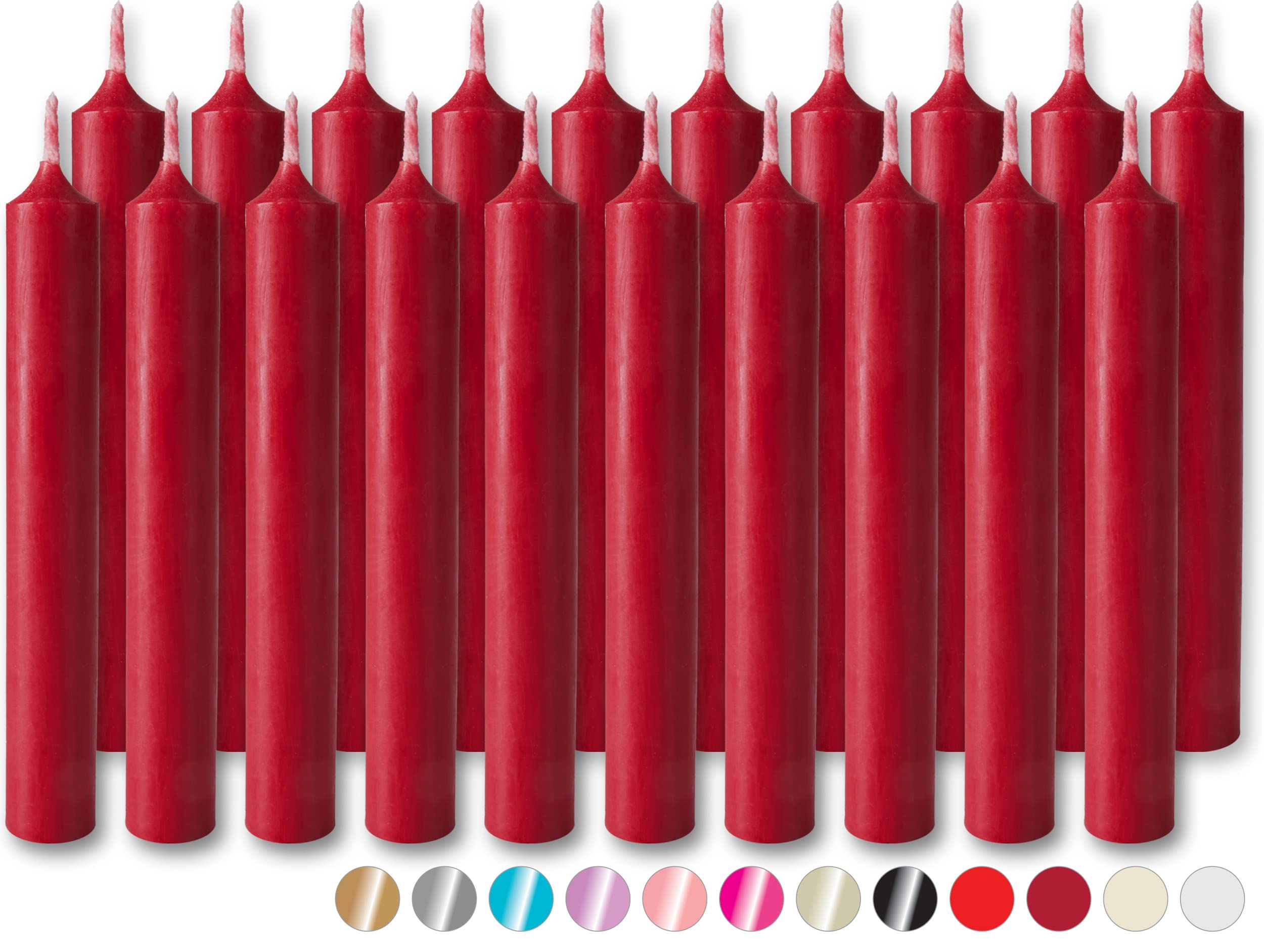 BRUBAKER Mini Taper Candles 200pcs - Dark Red Bordeaux - 3.75