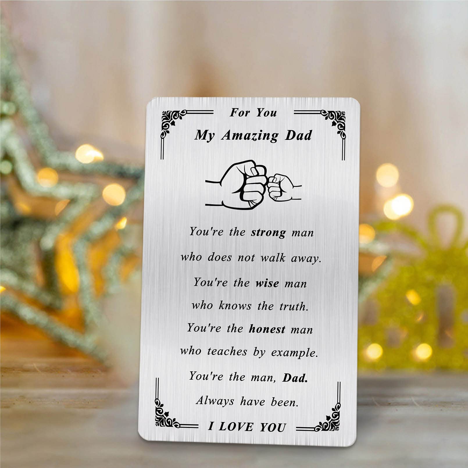 Best Father's Day Gifts for Dad - Personalized Dad Wallet Card for Christmas, Birthday & Valentine's Day | Thoughtful Present for Amazing Dads | Perfect for Everyday Carry & Special Occasions