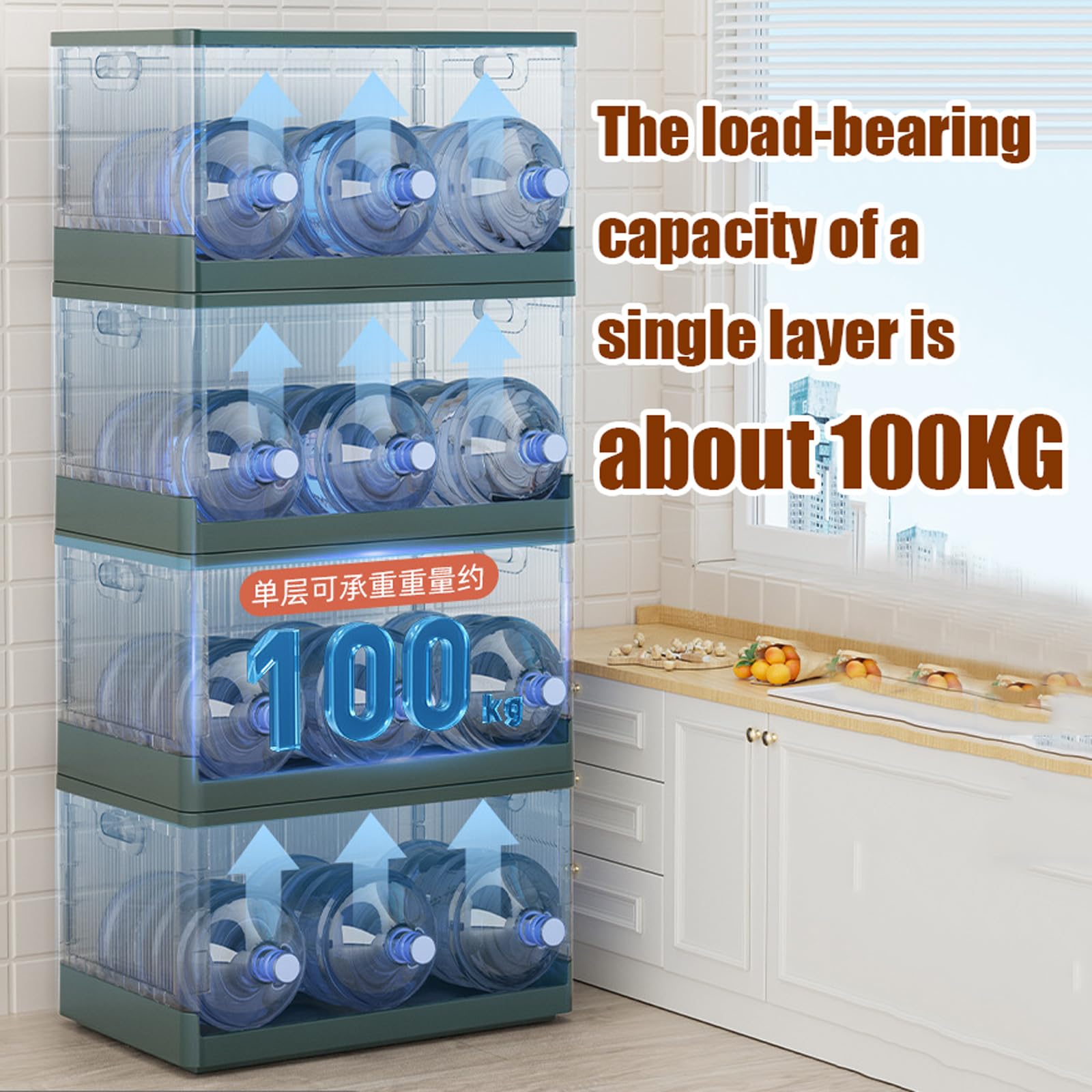 Foldable Storage Bins with Wheels & Lids - Large Capacity Organizing Boxes for Clothes, Toys, Books - Perfect for Home, Garage & Kids Room Organization