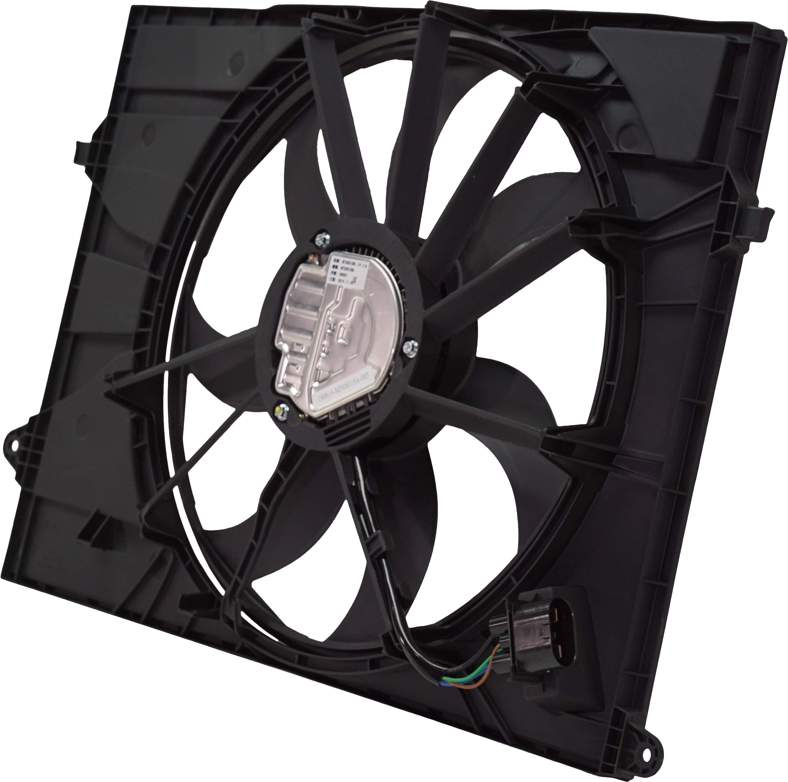 Evan Fischer Radiator Cooling Fan Assembly - Compatible with 2019-2020 Hyundai Santa Fe | Replacement Cooling Fan for Engine Overheating Prevention | Perfect for Summer Driving & Heavy Traffic Conditions