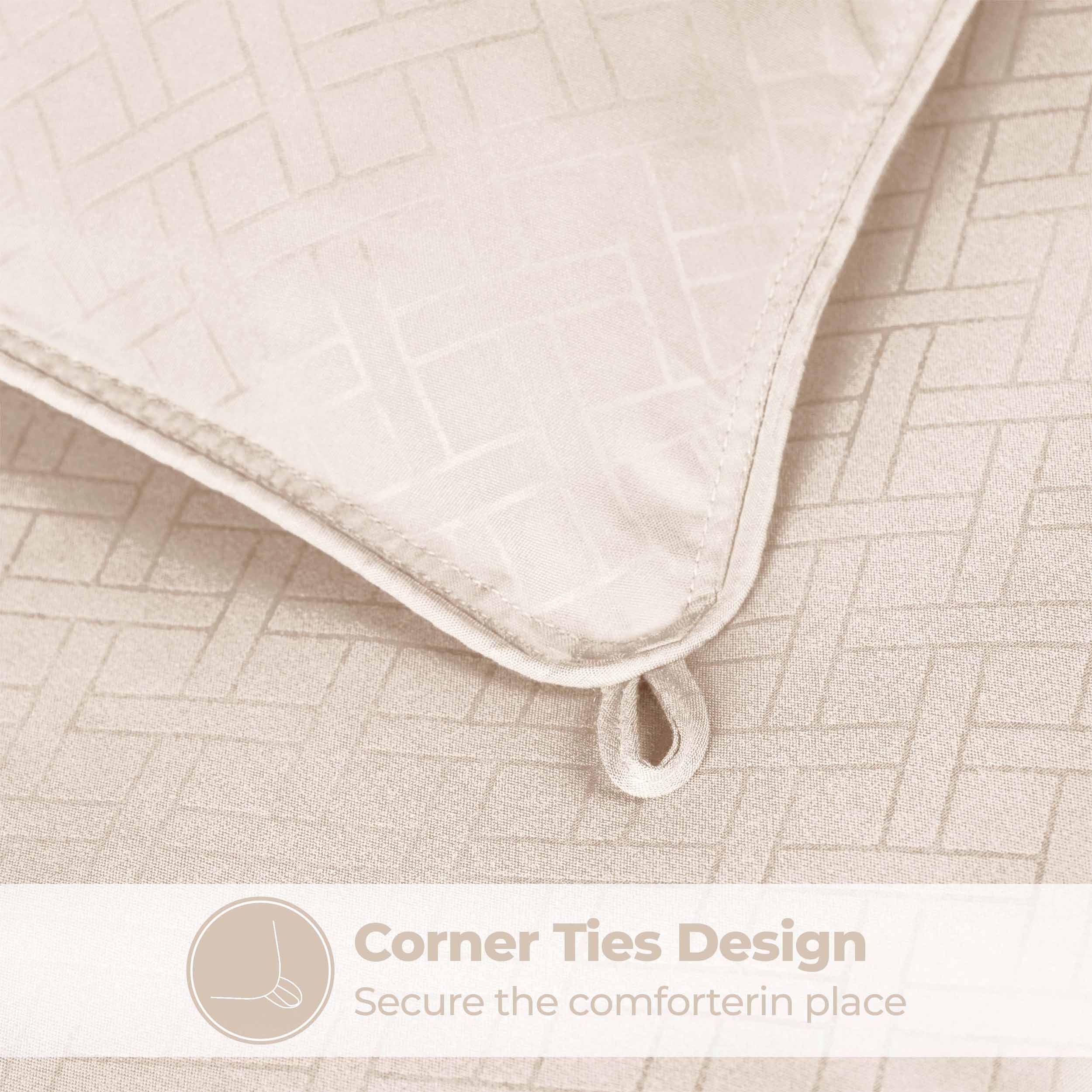Luxury Basketweave Plush Down Alternative Comforter - Soft & Hypoallergenic Bedding for All Seasons - Perfect for Master Bedrooms, Guest Rooms & Cozy Nights
