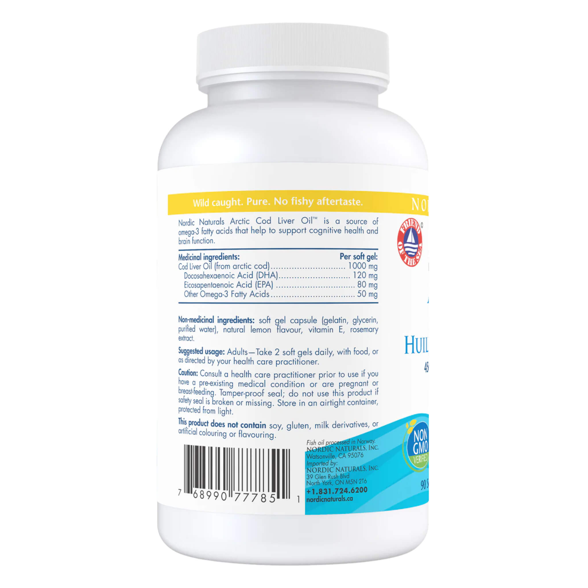 Premium Arctic Cod Liver Oil Softgels - Rich in Omega-3, Vitamin A & D for Heart, Brain & Immune Health - Supports Joint Function & Healthy Skin - Ideal for Adults & Seniors Daily Supplement Routine