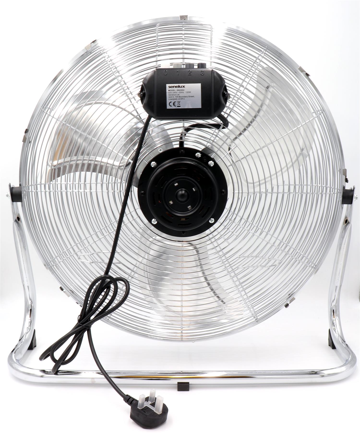 Senelux 20 Inch High Velocity Floor Fan - Powerful Air Circulation, Quiet Operation, Energy Efficient (Renewed/Refurbished) - Perfect for Home Cooling, Office, Warehouse & Outdoor Use