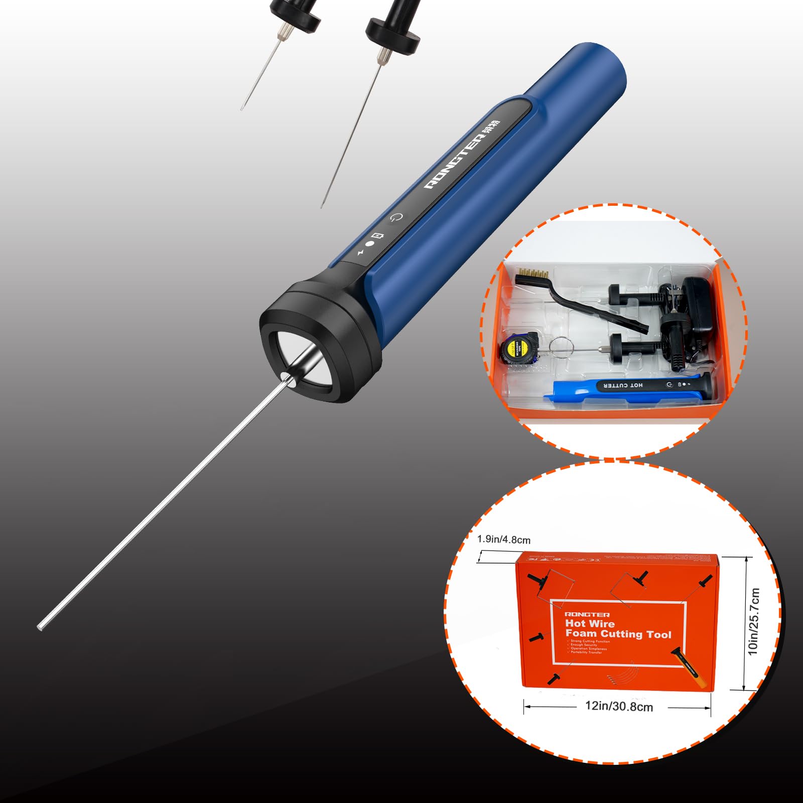 3 in 1 Electric Foam Cutter Tool Kit - High Temperature 662°F Blue Foam Cutting Tool with Heated Carving Knife - Perfect for DIY Crafts, Model Making, Cosplay Props and Foam Sculpting Projects