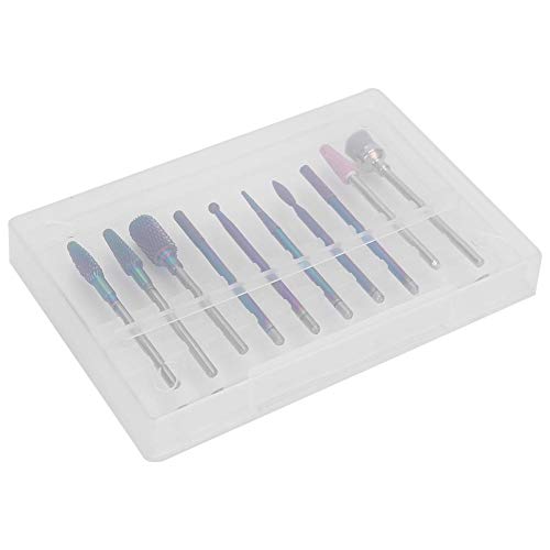 10pcs Nail Drill Bits - Multi-Color Polishing Tools for Home & Salon Manicures