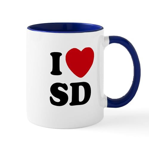 White/Navy Inside - I Love San Diego Coffee Beverage Mug