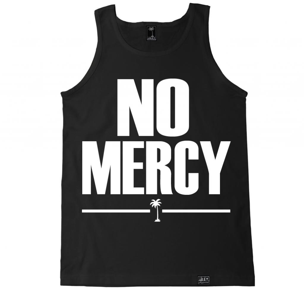 FTD Apparel Men's No Mercy Sleeveless Workout Tank Top - Gym, Running & Athletic Performance Shirt for Men