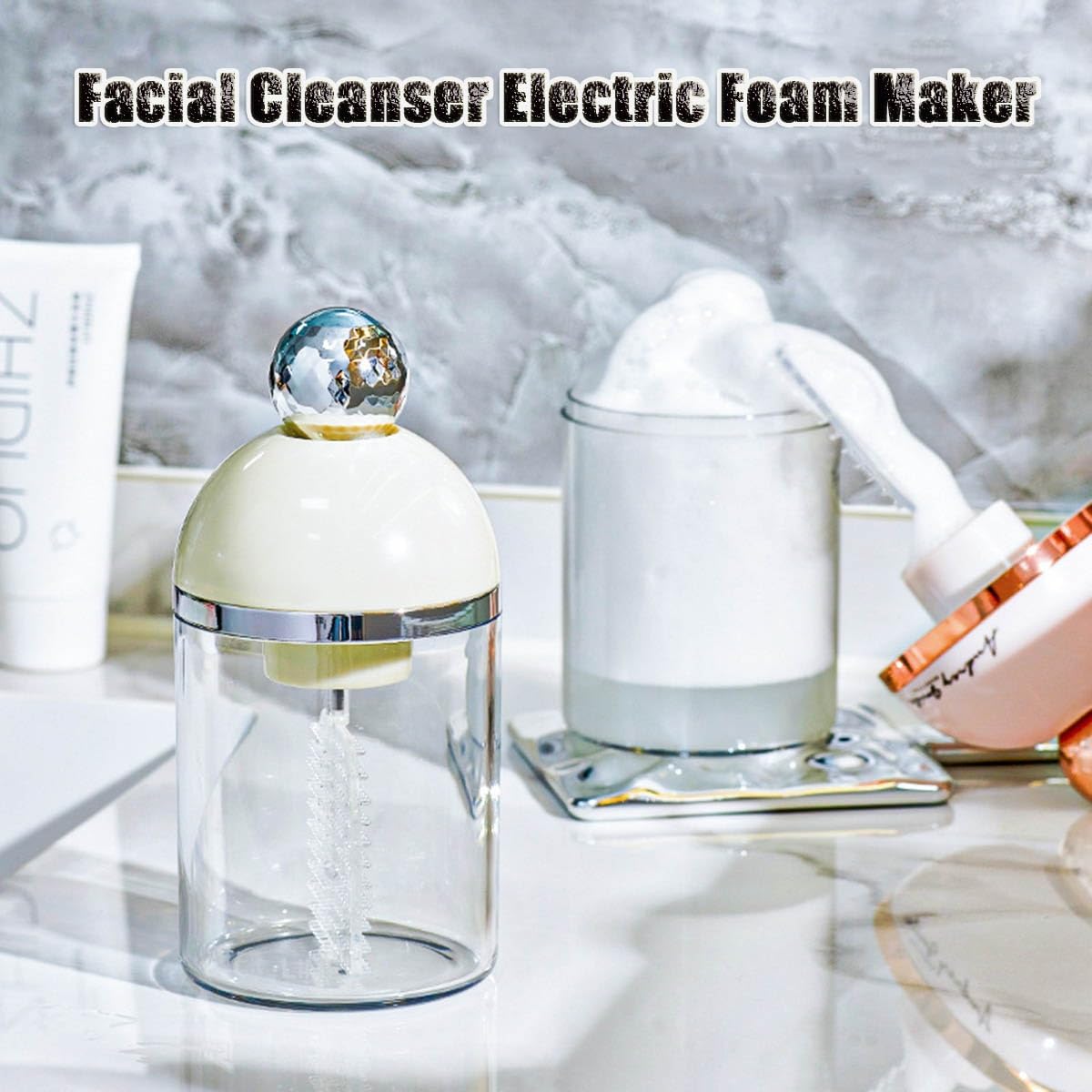 Automatic Electric Foam Maker for Face Cleansing - Black | Portable Skincare Tool for Deep Cleansing & Gentle Exfoliation | Perfect for Home Use, Travel & Daily Beauty Routine