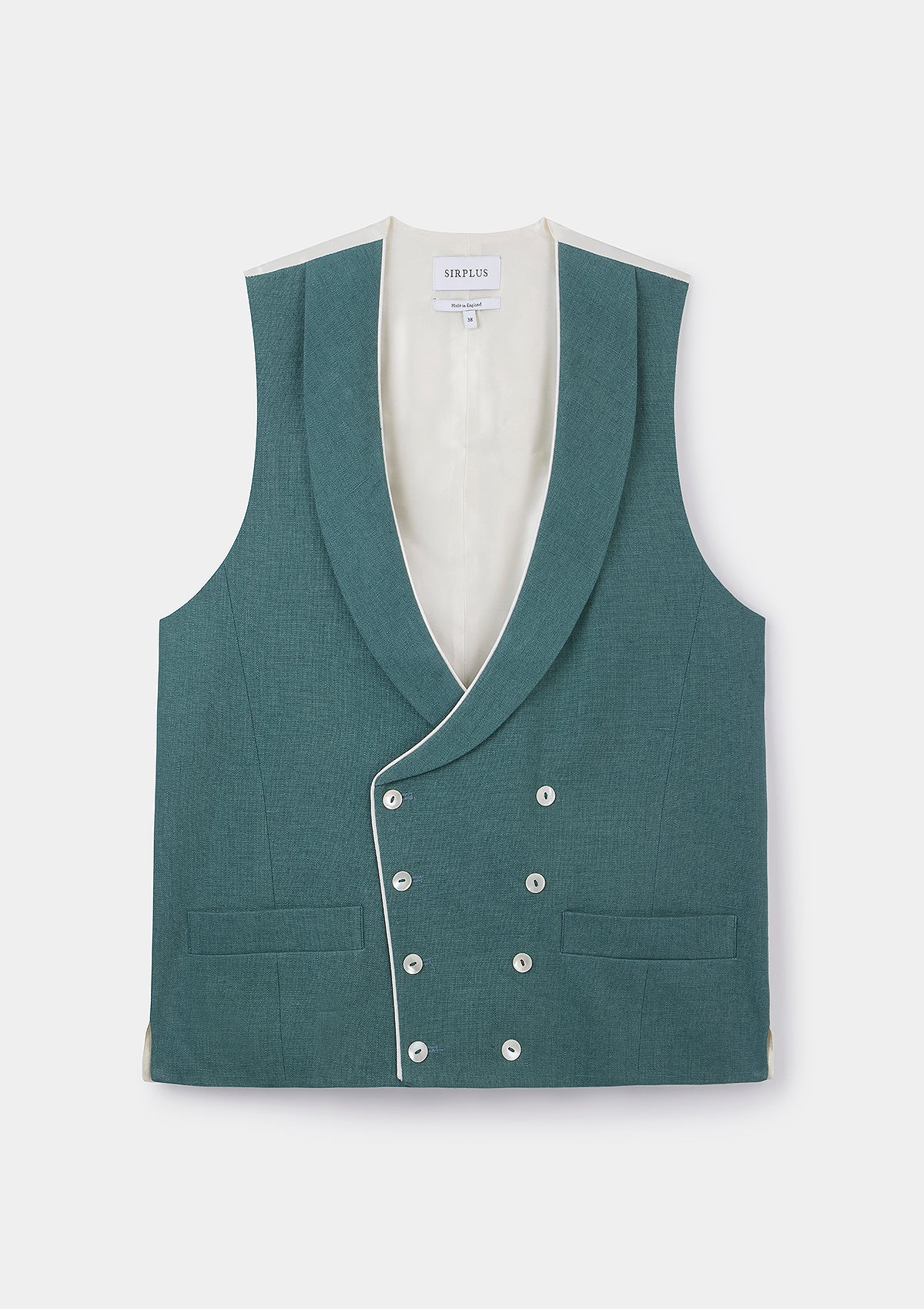 Elegant Teal Shawl Lapel Double Breasted Waistcoat for Men - Formal & Wedding Attire - Perfect for Business Meetings, Evening Events & Special Occasions