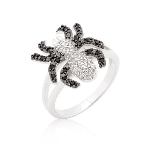Elegant Cubic Zirconia Spider Fashion Ring for Women - Gothic Jewelry for Halloween, Cosplay & Everyday Wear