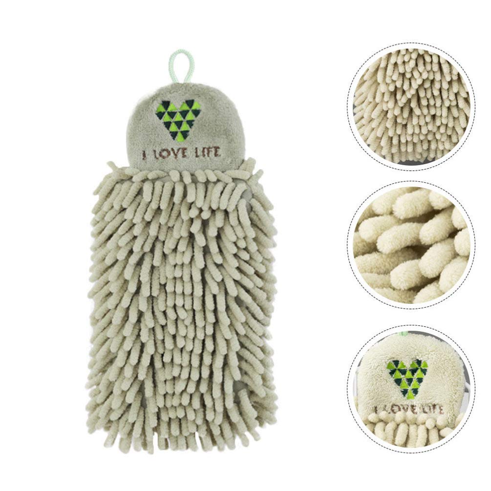 Cabilock Chenille Bathroom Hand Towels - Soft & Absorbent 1-Piece Hanging Towel for Kitchen & Bathroom | Perfect for Hand Drying, Wiping, and Decorative Use