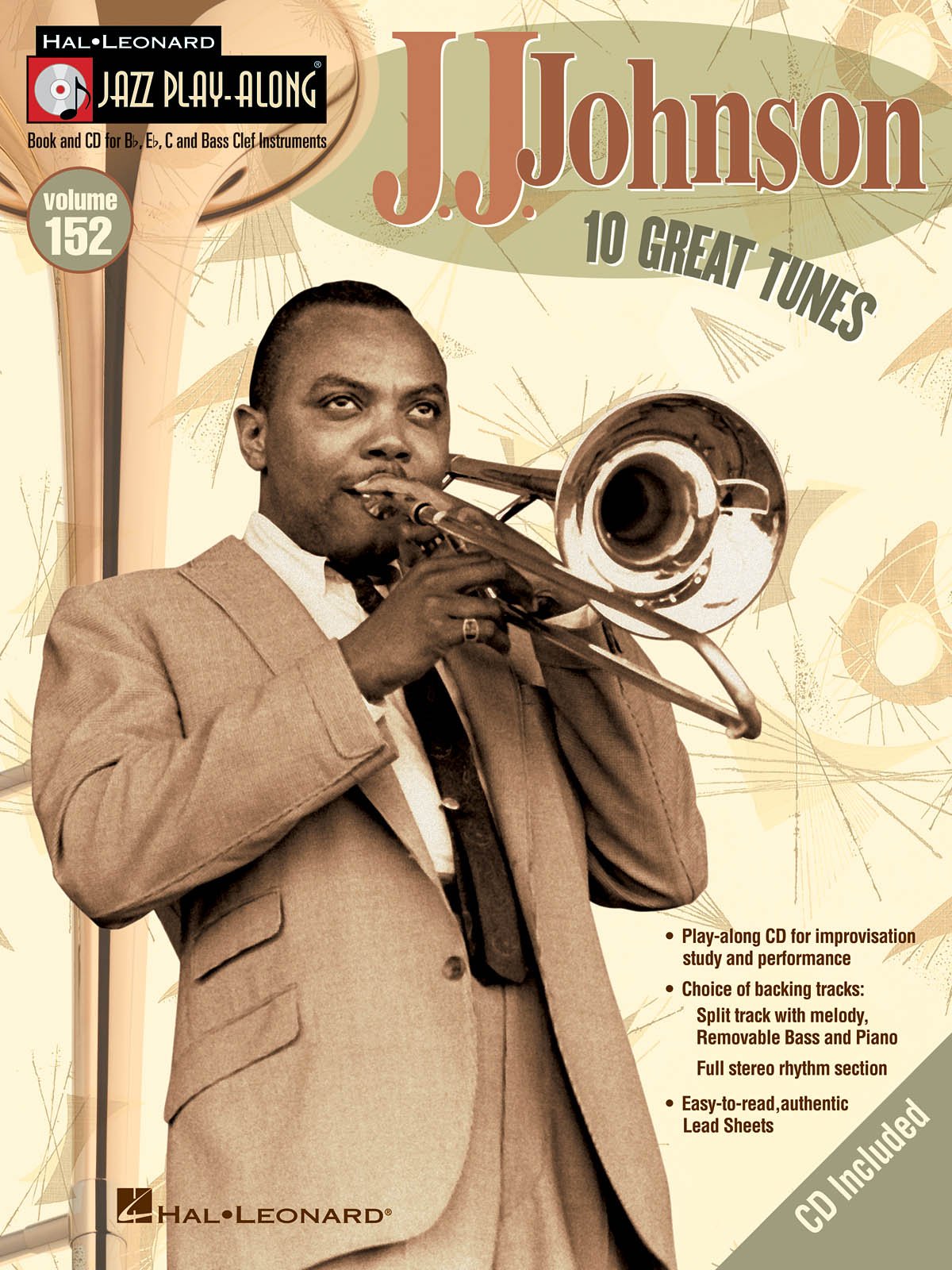 J.J. Johnson Jazz Play-Along Book Volume 152 - Trombone Sheet Music with Online Audio Tracks | Hal Leonard Jazz Play-Along Series | Perfect for Practice, Lessons & Jam Sessions