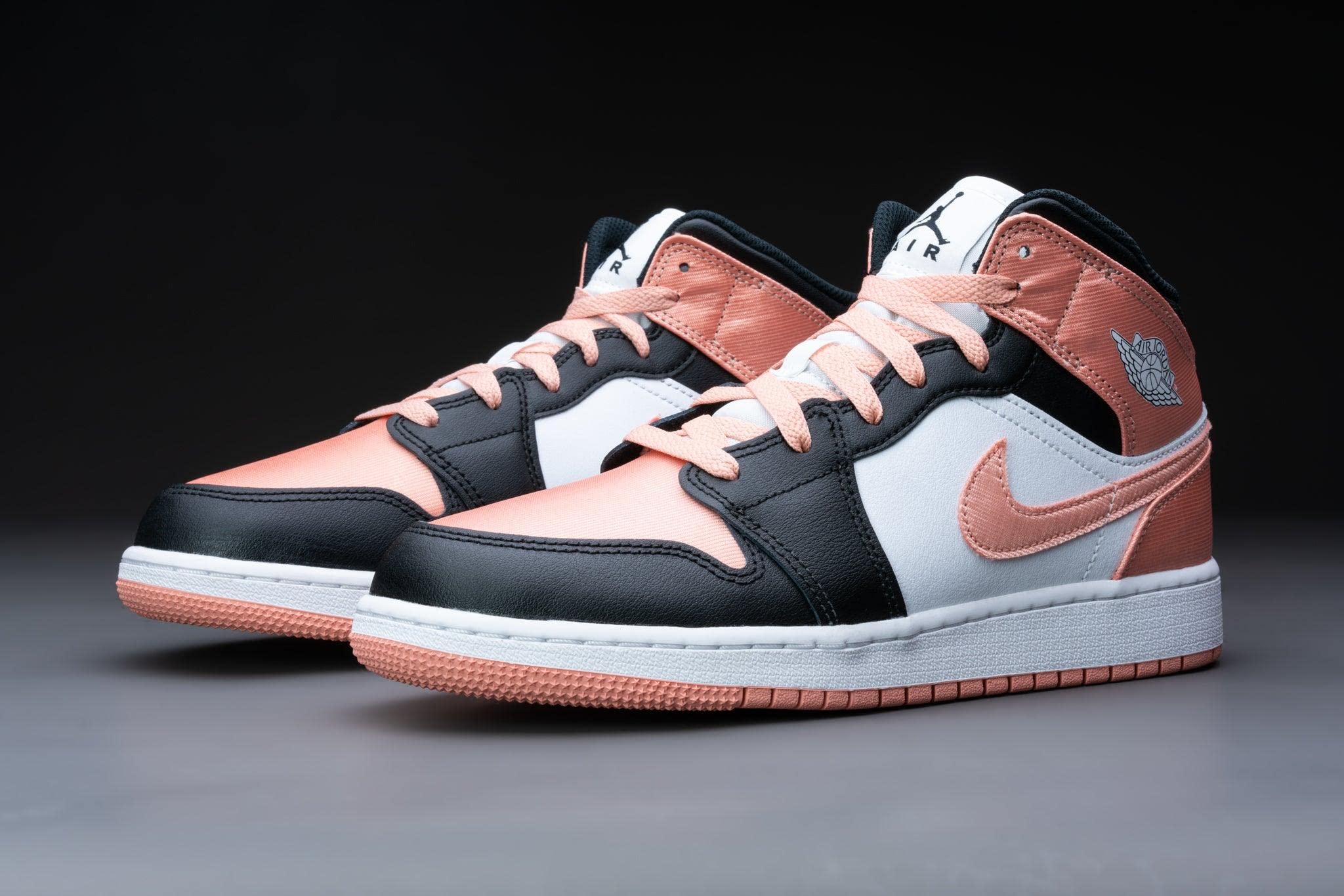 Nike Women's Air Jordan 1 Mid Basketball Shoes - Pink Size 6.5 US | Retro Sneakers for Streetwear, Casual Fashion & Basketball Court Performance