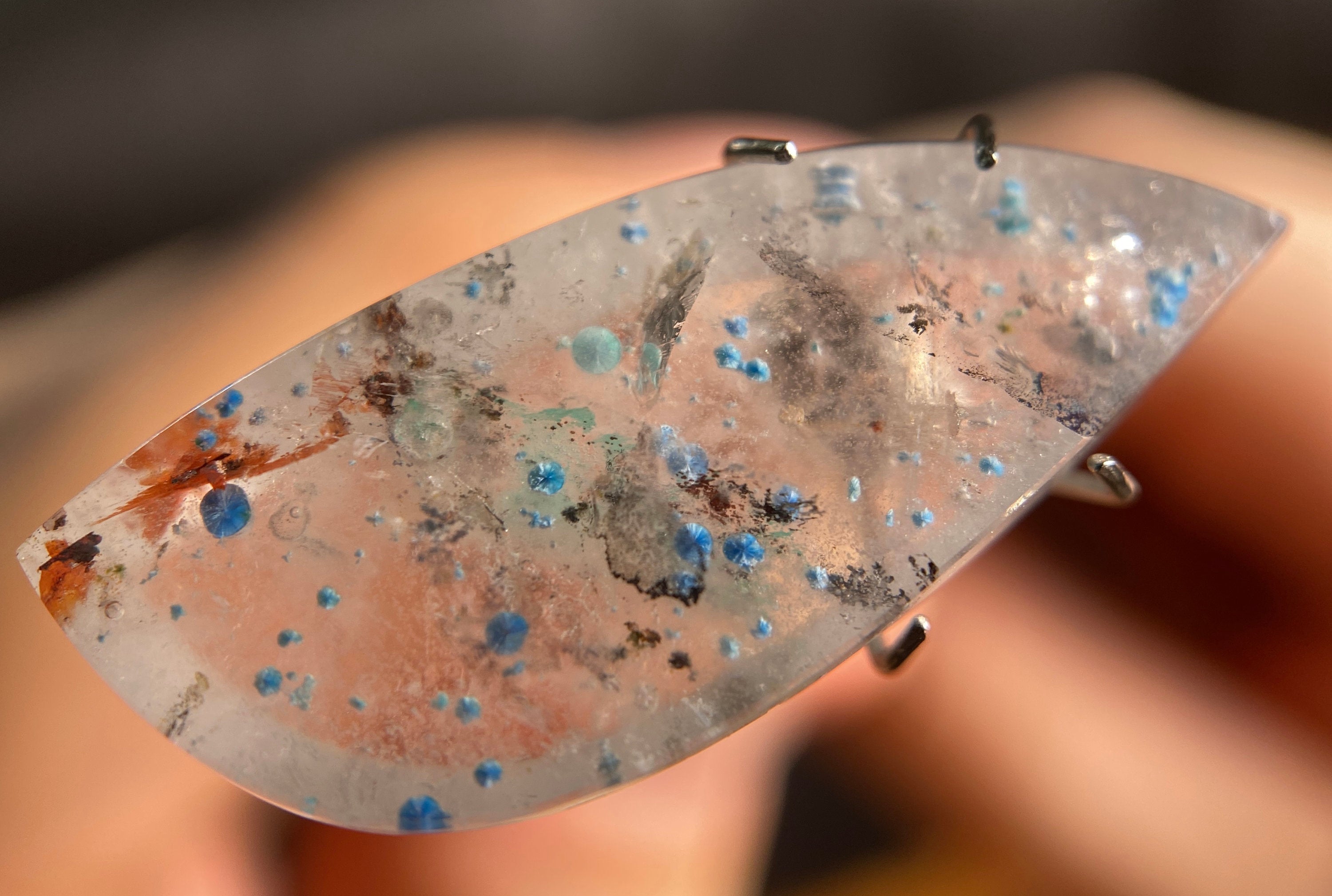 GILALITE Cabochon | Medusa Paraiba Quartz Dots | Marquise Gemstones for Jewelry Making (43899) - Perfect for DIY Necklaces, Earrings & Handmade Crafts