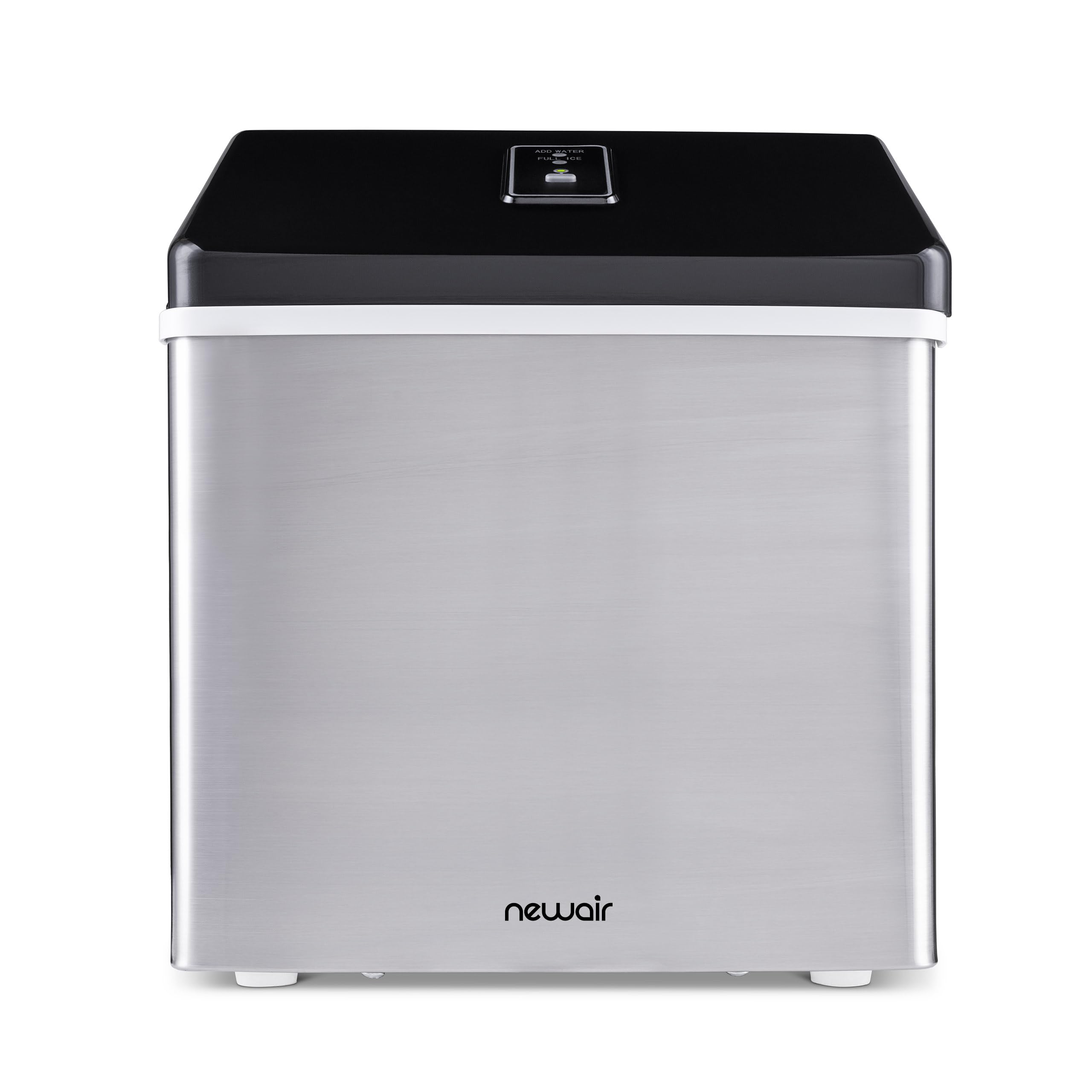 Newair Silver Countertop Ice Maker Machine - Fast 15-Minute Ice Cube Production, Compact & Automatic for Home, Kitchen, Office, Bar - Perfect for Cocktails, Parties, and Daily Use