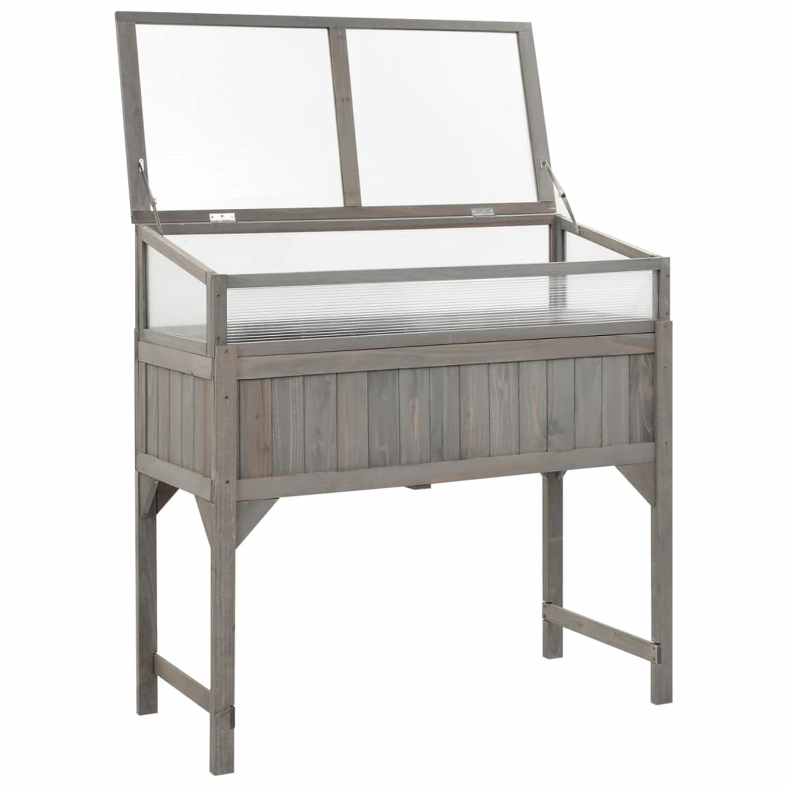 Galvanized Raised Garden Bed Planter with Greenhouse Cover 43.3