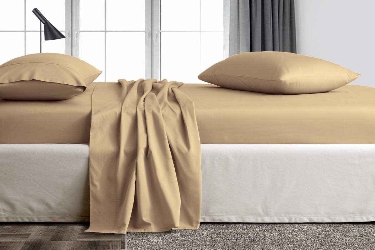 Premium Oversized Pillowcase Set - Extra Large King Size Fits Fluffy & Pancake Pillows - 100% Egyptian Cotton 600 Thread Count Luxury Bedding (Taupe) - Perfect for Master Bedroom, Guest Room & Cozy Home Decor