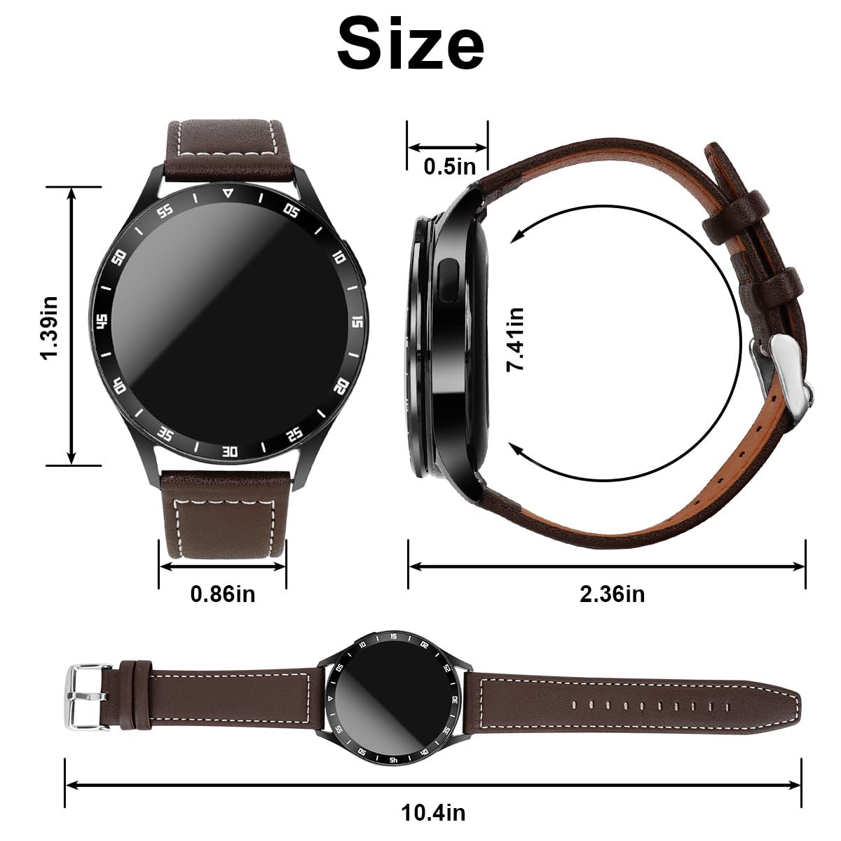 2 in 1 Smart Watch with Wireless Earbuds - 1.39
