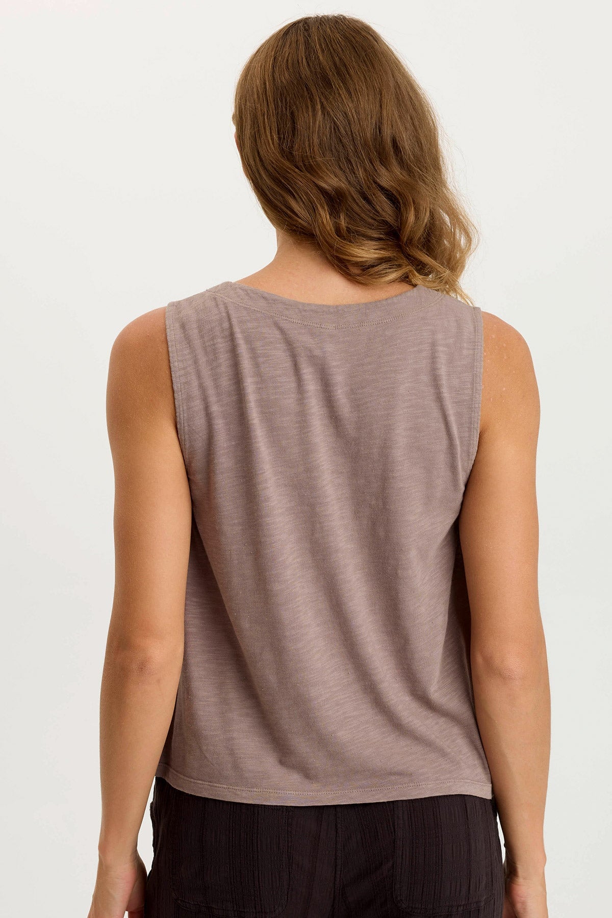 Massimo Twill & Jersey Wide Neck Tank Tops for Women - Comfortable Stretchy Casual & Workout Tops - Perfect for Yoga, Gym, and Everyday Wear