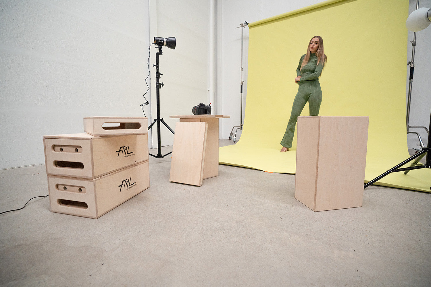 Professional Filmmakers League Nested Apple Box Set - Sturdy Wooden Camera Support for Film & Video Production - Perfect for Studios, Sets & On-Location Shooting