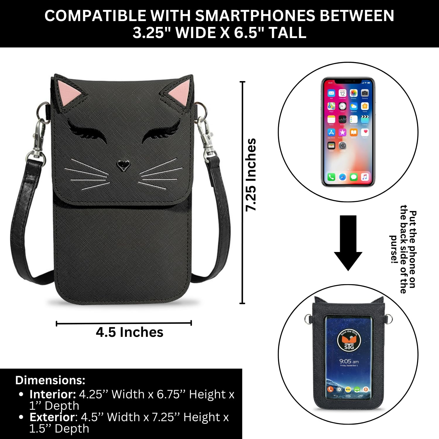 Touch Screen Crossbody Phone Purse for Women - Fashion & Daily Use