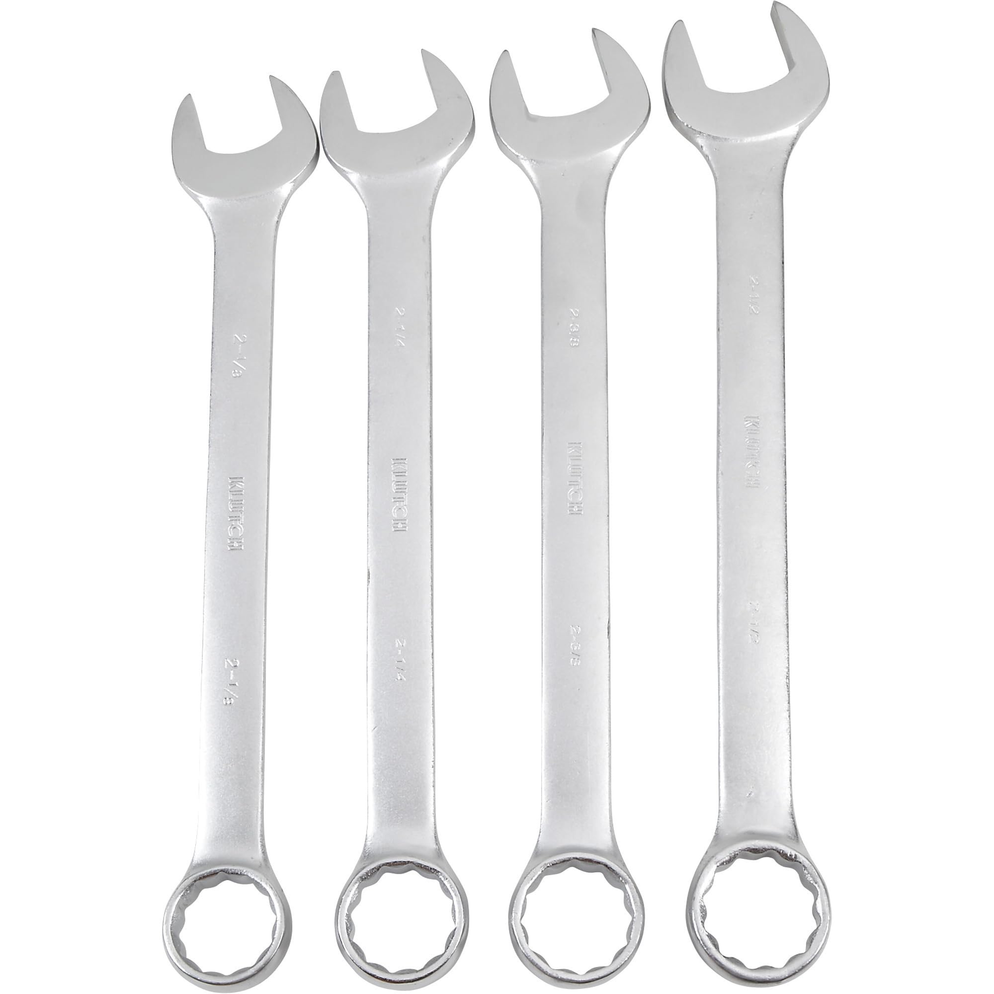 Klutch Super Jumbo SAE Combination Wrench Set - 4-Piece Heavy Duty Wrench Kit for Automotive Repair & Industrial Maintenance