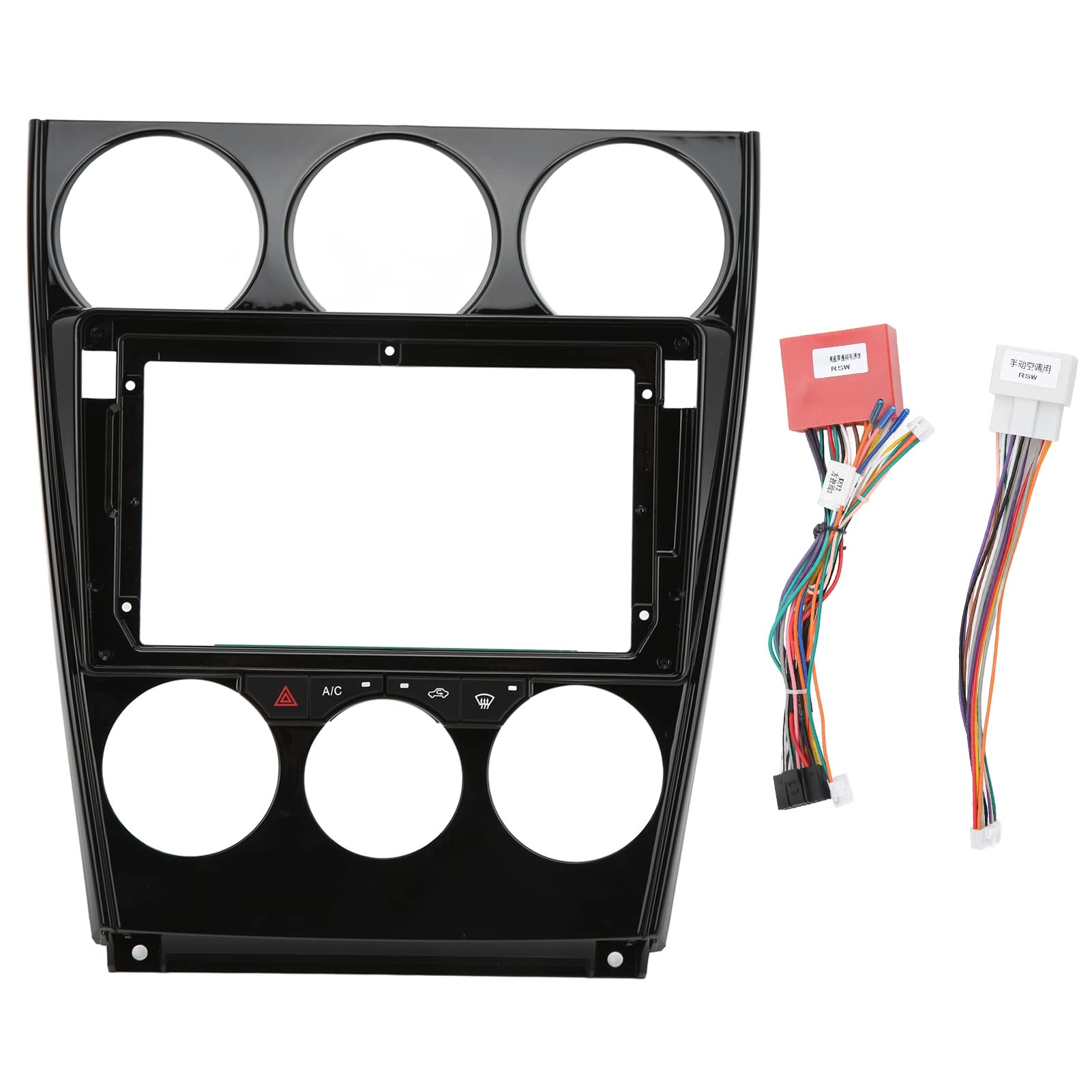 ABS Car Stereo Radio Fascia Panel - 2DIN Dash Bezel with Built-in CANBUS for Android Navigation | Replacement for Mazda 6 2004-2016 Models | 9 Inch Car Audio Upgrade Kit | Perfect for DIY Car Modification & Retrofit Projects | Enhance Your Driving Experience with Seamless Android Auto Integration