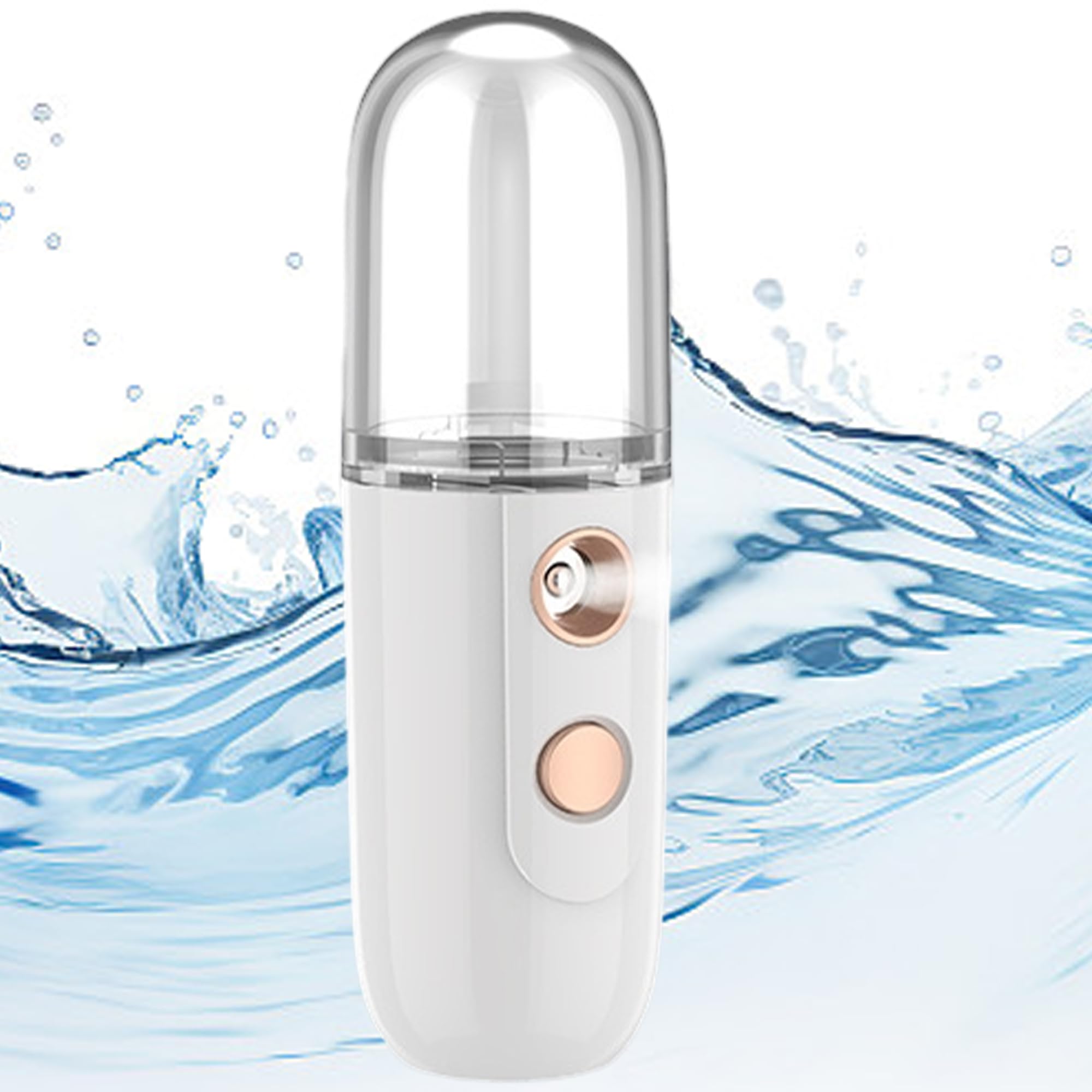 SUQ 35ML Mini Facial Hydrating Mist Sprayer - Portable USB Rechargeable Face Moisturizer for Skin Care & Makeup - Hydrates & Soothes Dry Skin - Perfect for Travel, Office & Daily Skincare Routine