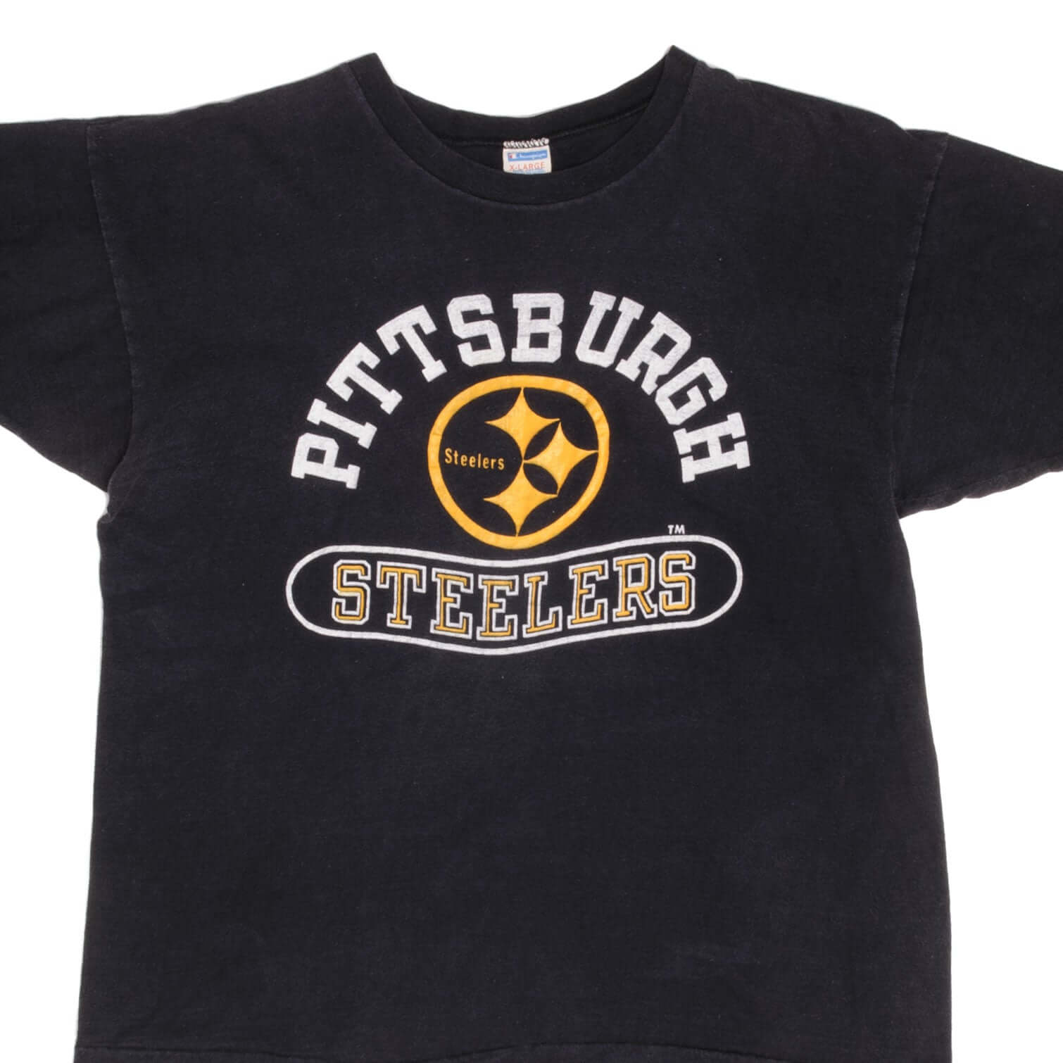 Vintage Champion NFL Pittsburgh Steelers T-Shirt 1980s Large Size - Retro Football Jersey Tee - Made in USA - Perfect for Game Day, Sports Fans & Vintage Collectors