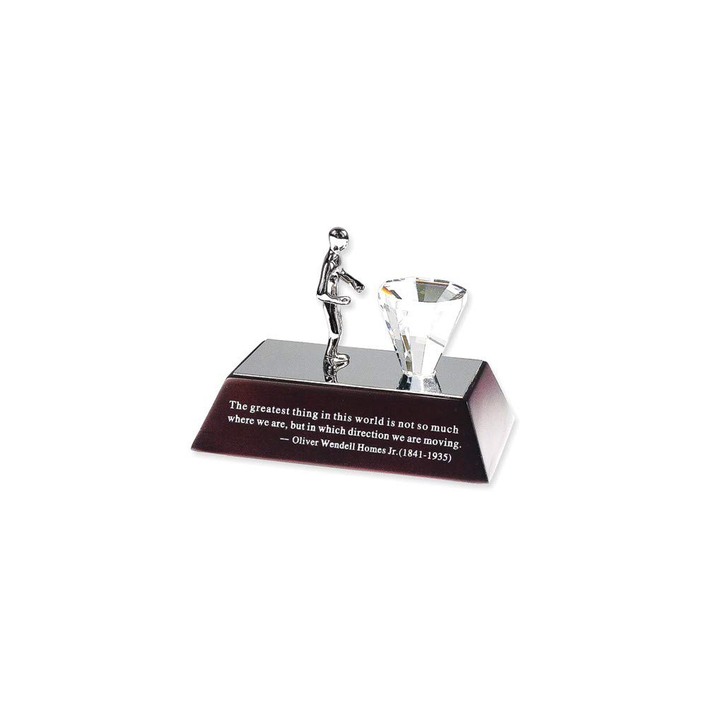 Elegant Crystal Inspirational Desk Sculpture for Women - Diamond2Deal Direction Motivational Gift for Office, Home Decor & Meditation Space | Perfect for Work Desks, Bookshelves & Gift Giving