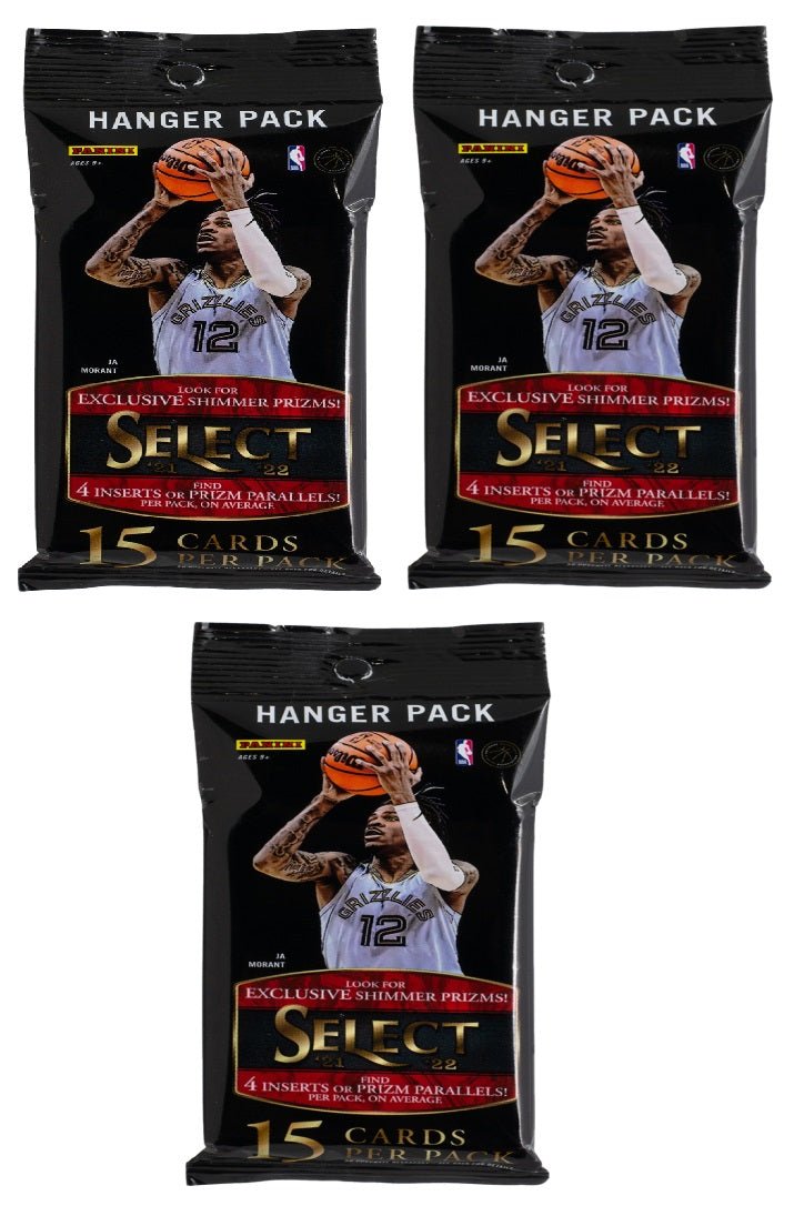2021-22 Panini Prizm Select Basketball Card Hanger Packs (Lot of 3) - Factory Sealed Collectibles for NBA Fans & Card Investors | Perfect for Trading, Collecting, and Displaying