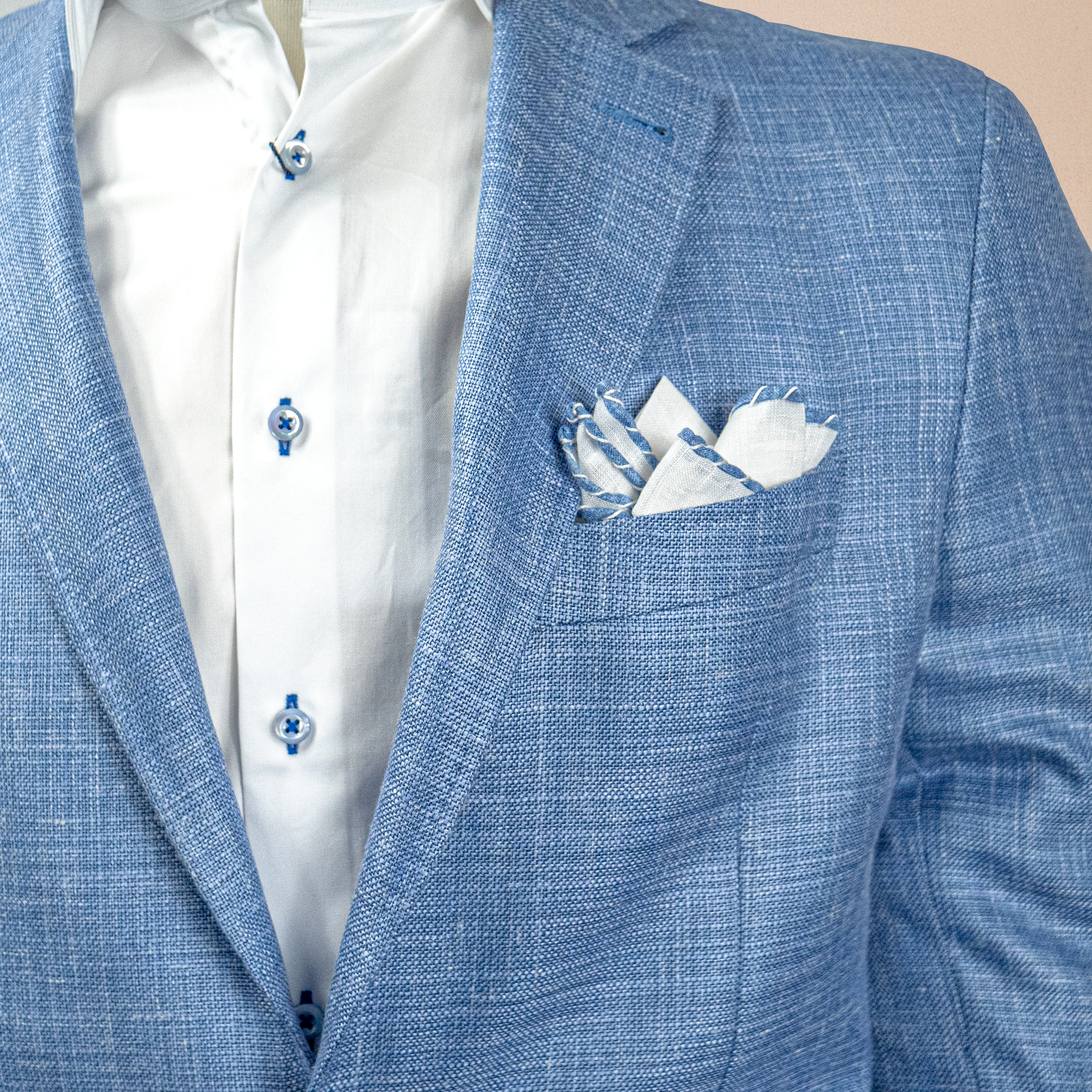 CANALI Blue Solid Kei Sport Coat for Men | Premium Italian Wool Blazer | Business, Office & Formal Events