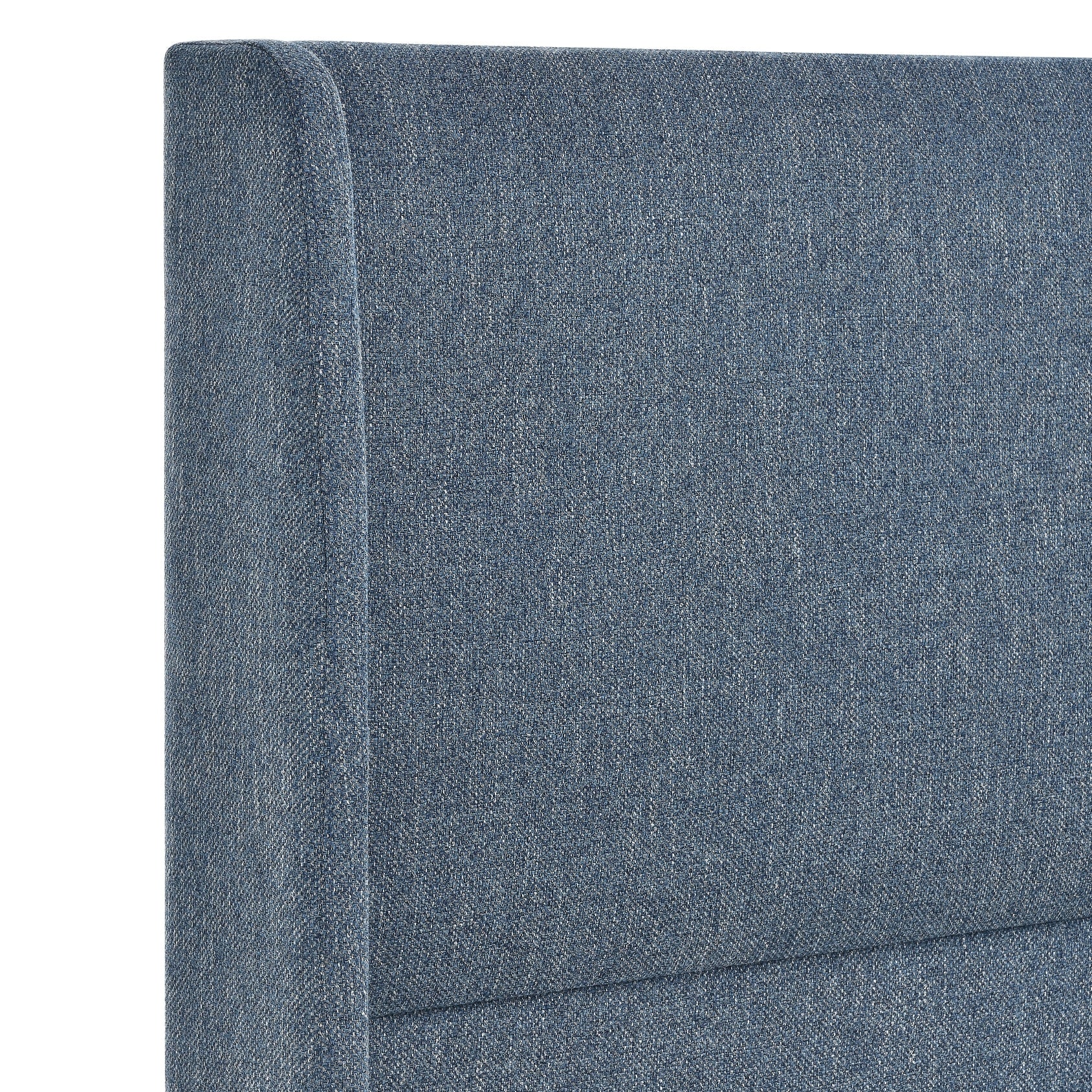 Roundhill Furniture Rozitta Upholstered Wingback Platform Bed Frame - Queen Size Upholstered Bed with Button Tufted Headboard for Bedroom, Modern Luxury Bed Frame with Sturdy Wooden Slat Support (Perfect for Master Bedroom, Guest Room or Apartment)