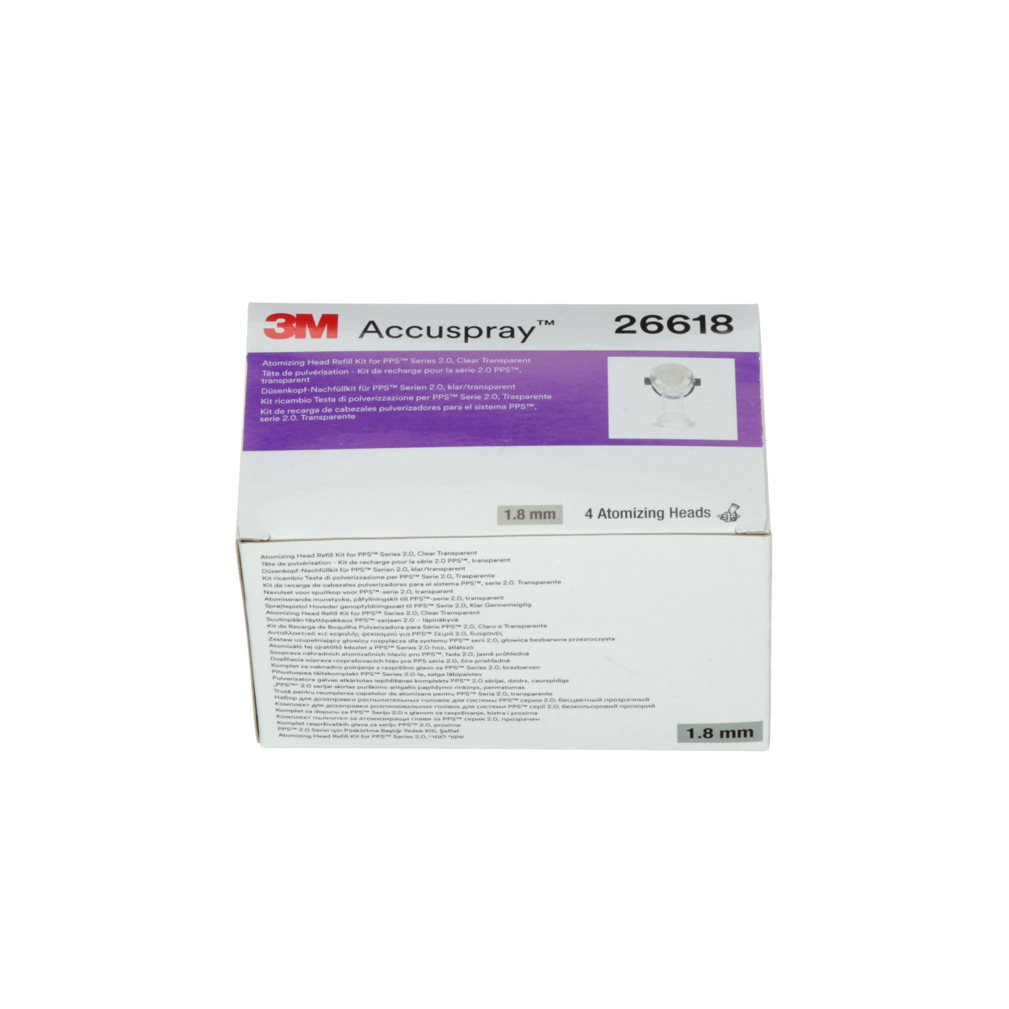 3M Accuspray Atomizing Head Refill Pack for 3M PPS Series 2.0 Spray System (Model 26618) - Clear Replacement Nozzles for Professional Painting & Coating Applications