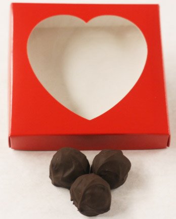 Scott's Cakes Dark Chocolate Covered Butter Pecan Truffles - Gourmet 8 oz Heart Shaped Gift Box - Perfect for Valentine's Day, Anniversary & Romantic Gifts