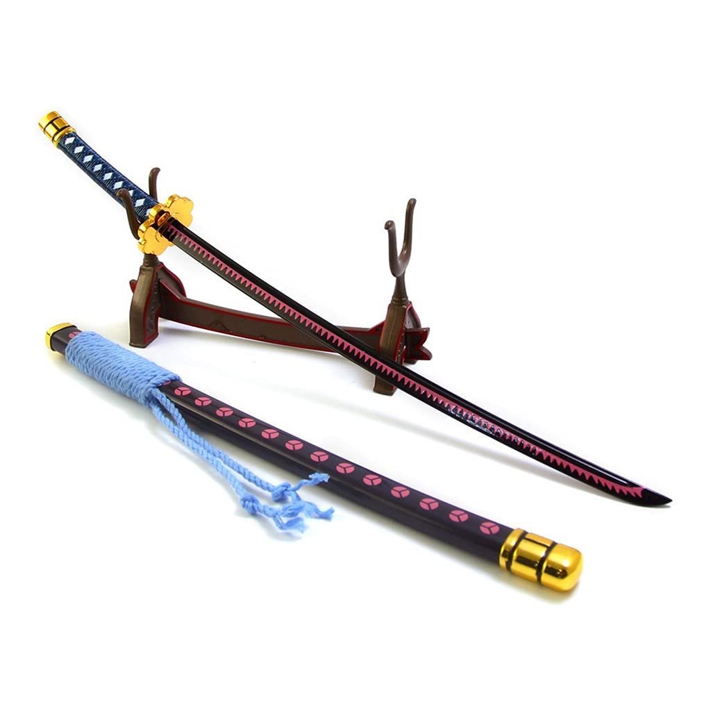 Authentic QNENG Japanese Samurai Katana Sword - Roronoa Zoro Anime Replica (Kitetsu, Shusui, Wado Ichimonji) with Anime-Textured Blade | Perfect for Cosplay, Collectors & Martial Arts Training