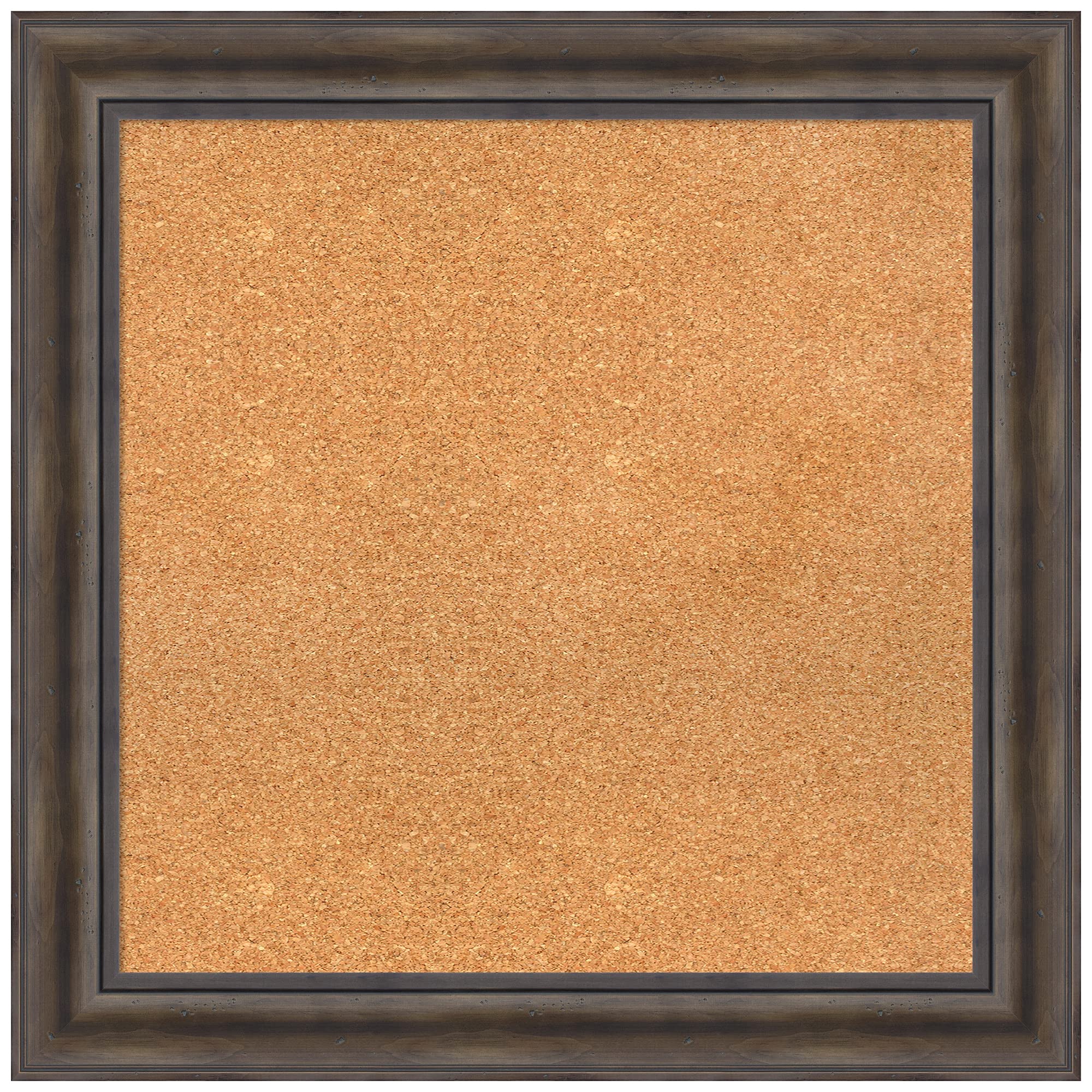 Custom Cork Bulletin Board 29x29 Inches - Natural Cork Pin Board with Rustic Pine Wood Frame - Home Office Organization, Memo Board for Notes & Photos - Various Sizes Available