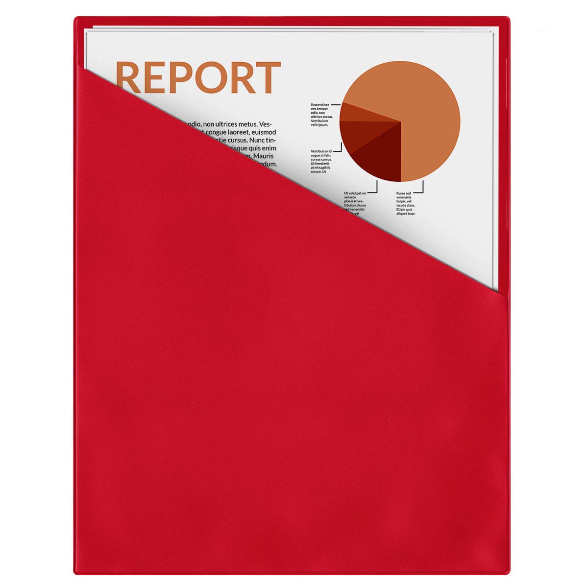 StoreSMART Slash File Jackets - 8.5 x 11 Inches - Open Short Side - Solid Front & Back - Red - 25-Pack - Perfect for Office Documents, School Papers & Filing Systems