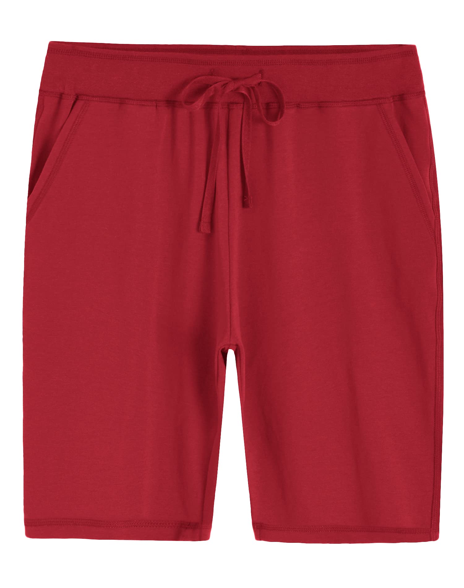 Weintee Women's Soft Knit Bermuda Shorts with Pockets - Comfortable Stretchy Casual Shorts for Summer, Lounge, Travel & Outdoor Activities