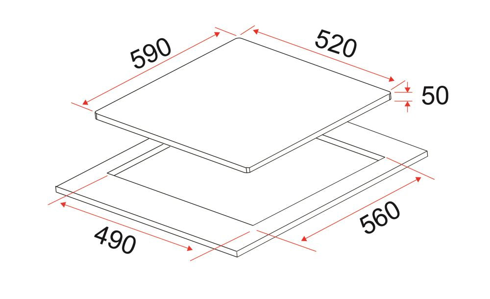 EF HB AV 461 A 60cm Built-in Ceramic Cooktop - Energy Efficient Induction Hob for Modern Kitchens | Perfect for Home Cooking & Professional Chefs