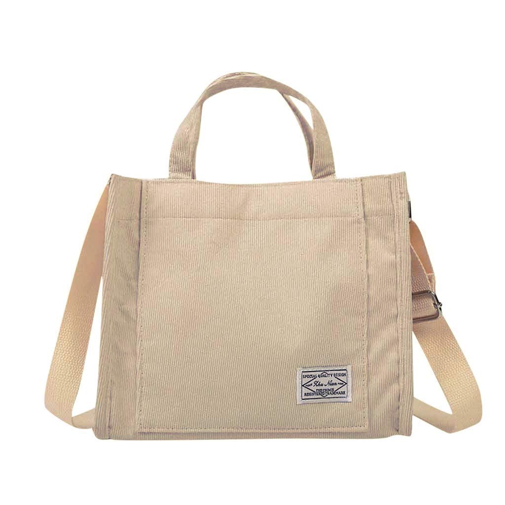 Large Canvas Shoulder Tote Bag with Zipper for Women & Men - Casual Outdoor Handbag, Satchel for Work, Travel, and Daily Use